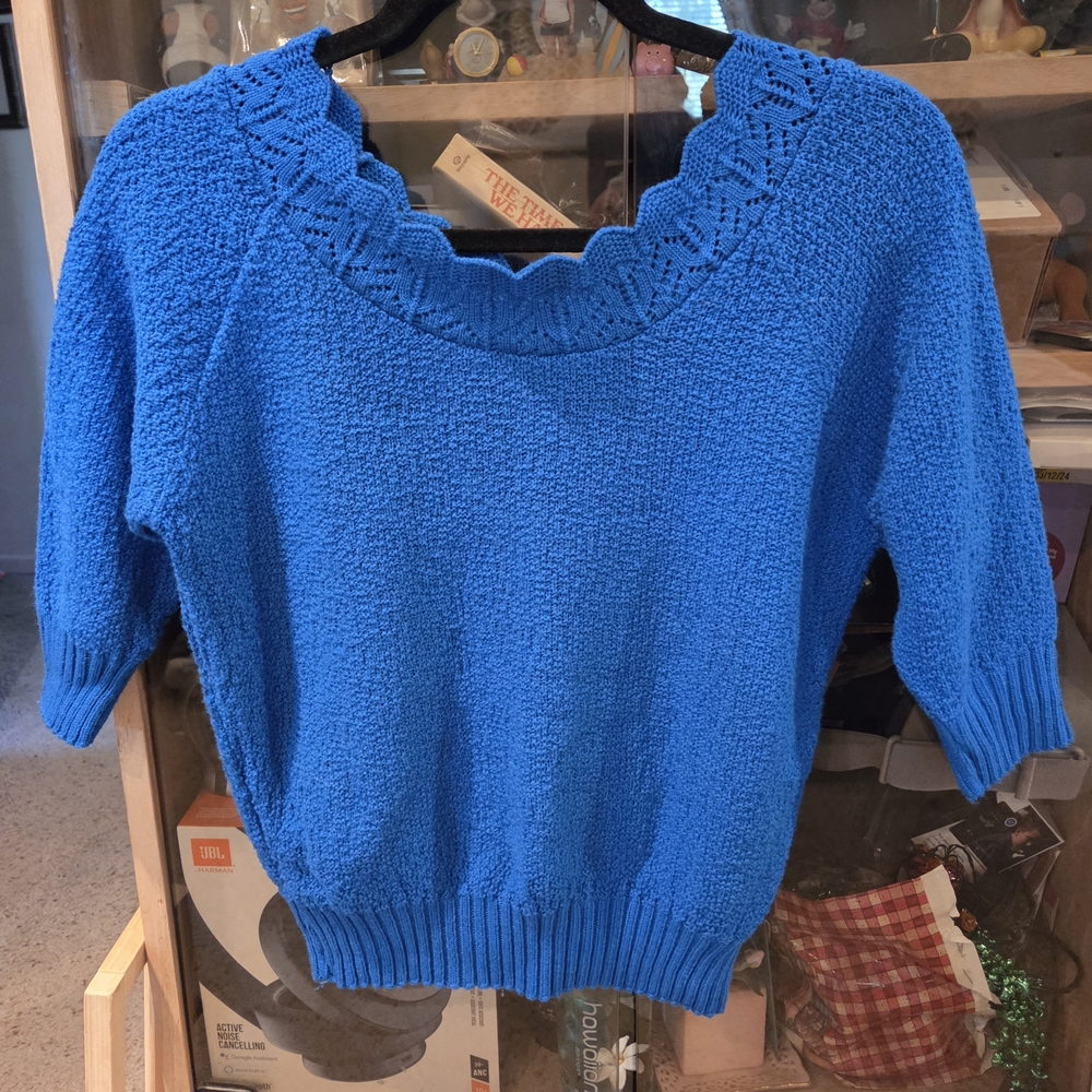 Vintage 80s Blue Women's Sweater